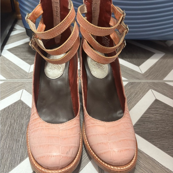 Freebird by Steven Pink Croc-Embossed Heels - Picture 6 of 6